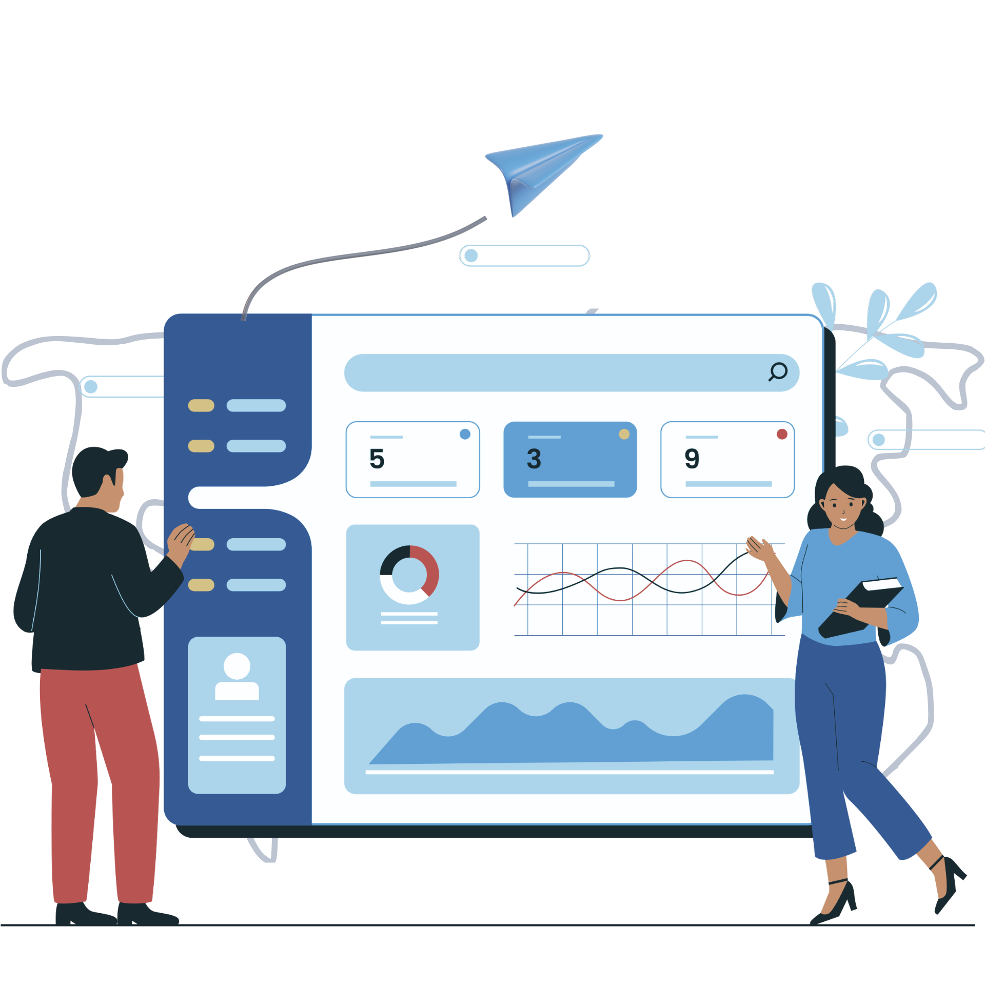 Travel booking dashboard for travel merchants and agents.